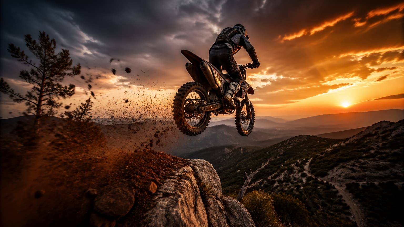 Cross Macedonia riders sharing a break at golden hour after a day on the Macedonian trails